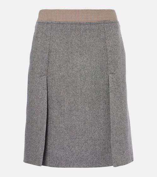 Riga tweed midi skirt