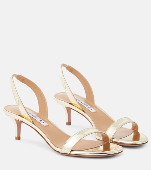 So Nude 50 mirrored faux leather sandals