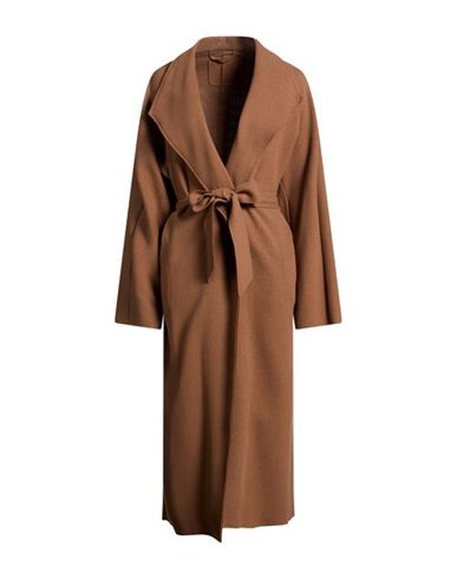 Woman Coat Light brown Size 10 Wool, Polyamide