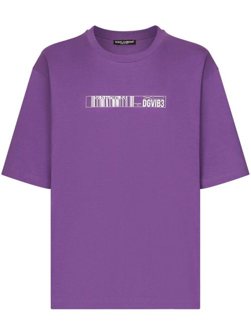 Logo-print cotton T-shirt - Purple