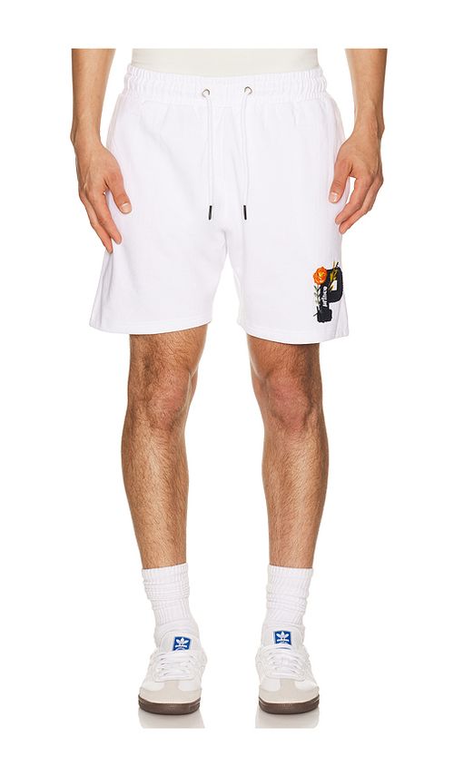 Prince Tennis Brushed Fleece Short in White. - XL/1X also in L