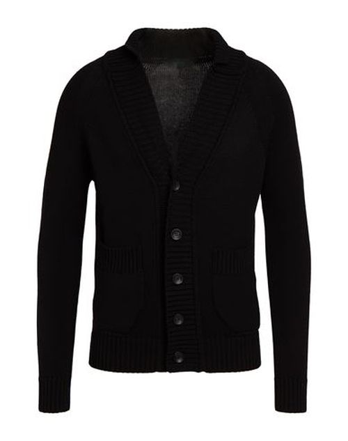 Man Cardigan Black Size 36 Virgin Wool