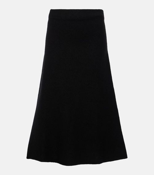 Wool midi skirt