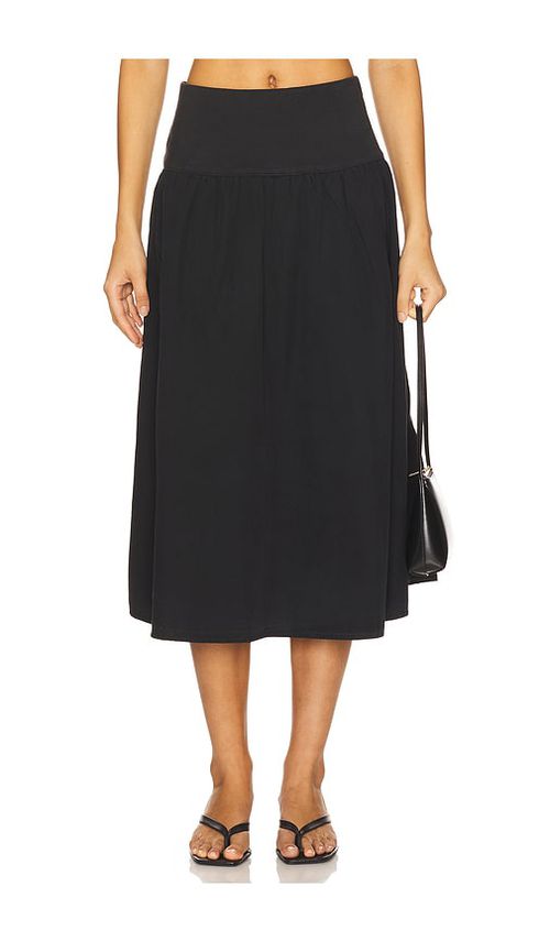 Nation Los Angeles Ava Midi Skirt in Black.  XL/1X. Also in L, M
