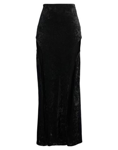 Woman Maxi skirt Black Size S Polyester, Elastic fibres
