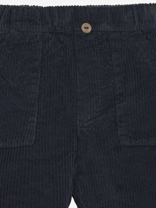 Cotton Velvet Trousers — Navy