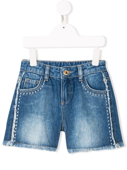 Star denim shorts - Blue
