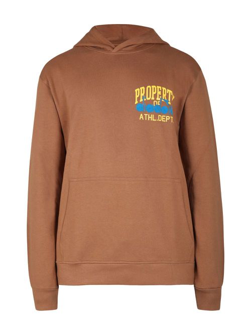 Diadora Junior logo-print hoodie - Brown