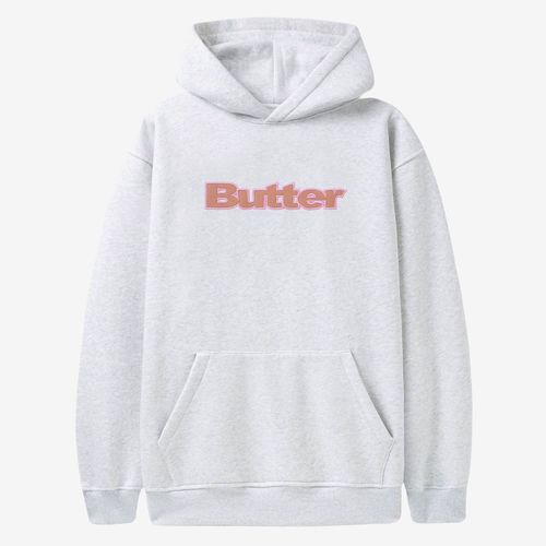 Butter Goods Nylon Logo Applique Pullover Hood - ASH - unisex