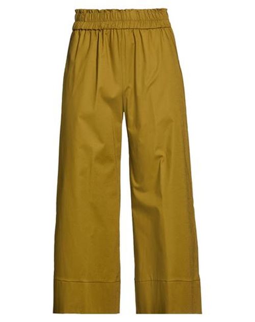 Woman Pants Military green Size 6 Cotton, Elastane