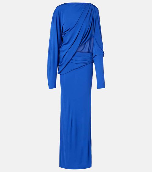 Encased Nature draped jersey gown