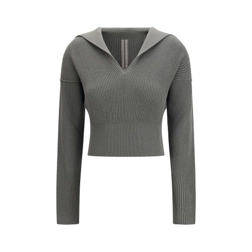 Ribbed Virgin Wool Sweater — Gray