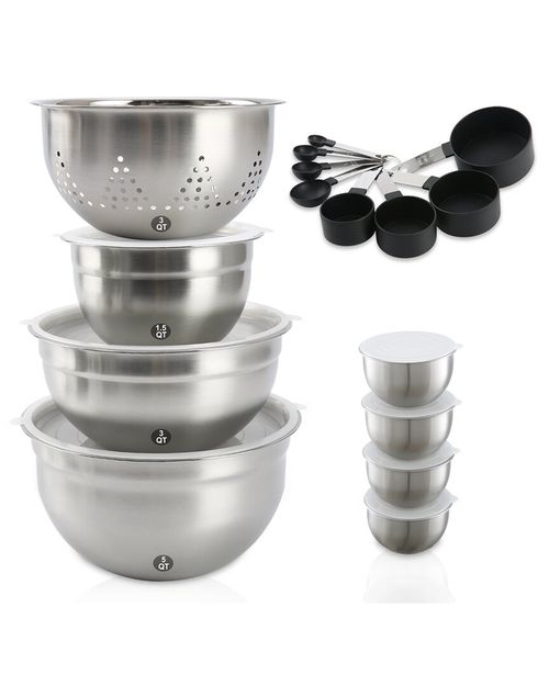 Stainless Steel 23Pc Nested Mixing Bowl Set