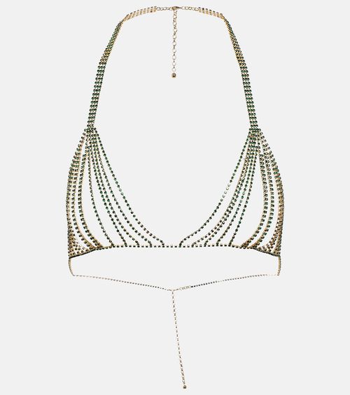 Oséree Gem embellished chain bra