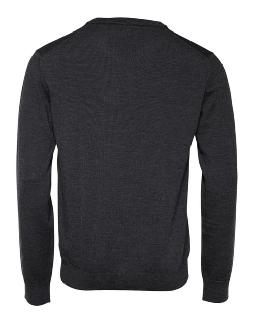 Virgin Wool Logo Sweater — Gray