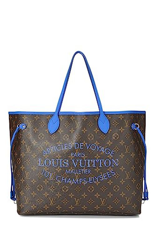 Louis Vuitton, Pre-Loved Blue Monogram Canvas Ikat Flower Neverfull GM, Blue