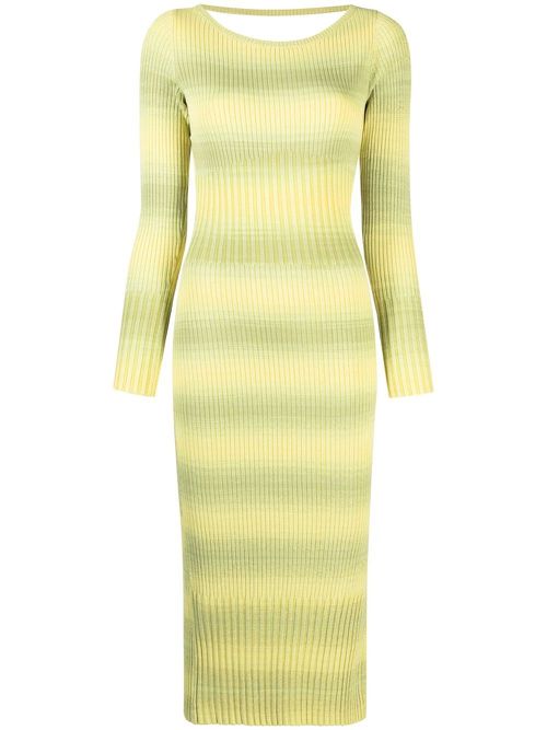 Ribbed knit dress - Green
