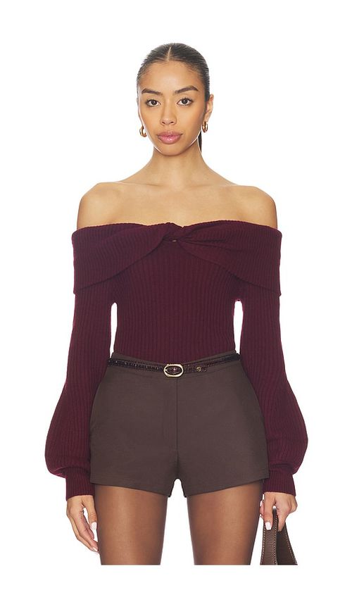 ASTR the Label Tilde Sweater in Wine. L. Also in XS, S
