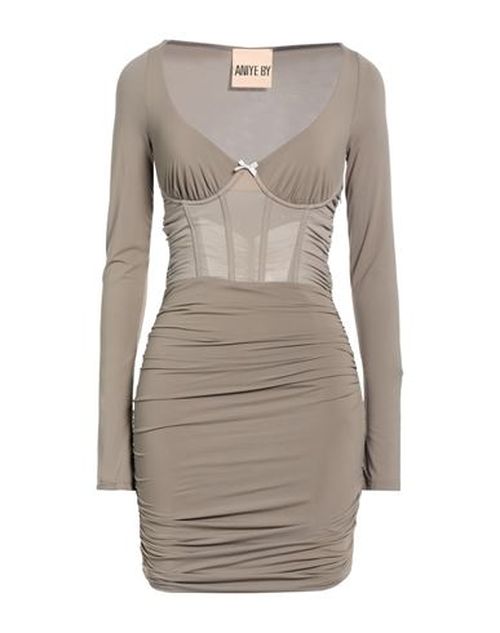 Woman Mini dress Taupe Size 4 Polyamide, Elastane