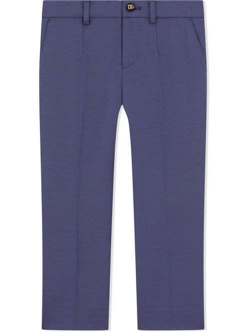 Tailored wool-blend trousers - Blue