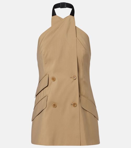 Nuraghe halterneck wool and silk vest