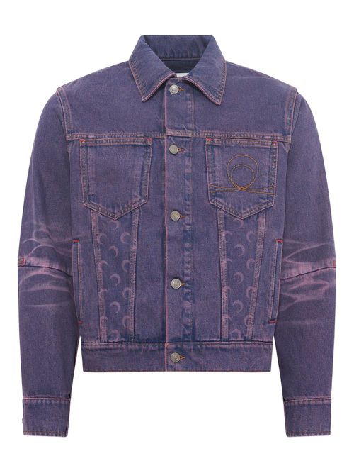 Marine Serre monogram denim jacket - Purple