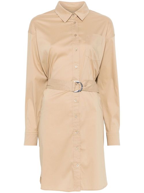 Belted midi dress - Neutrals