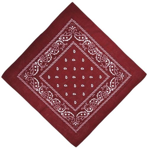 Neel Blue Cotton Bandana Headband Scarf for Raves, Riding, Outdoor Activities, in Wine