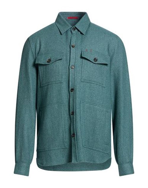 Man Shirt Emerald green Size M Cashmere