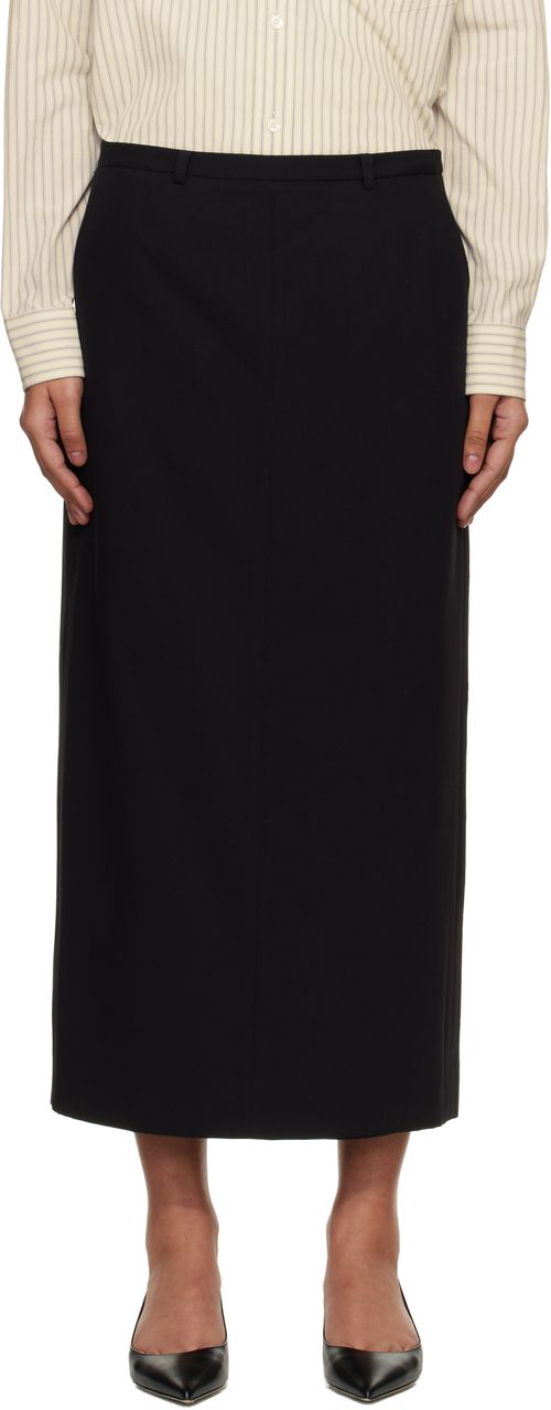 Black H-Line Maxi Skirt