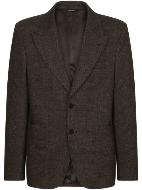Check-knit blazer