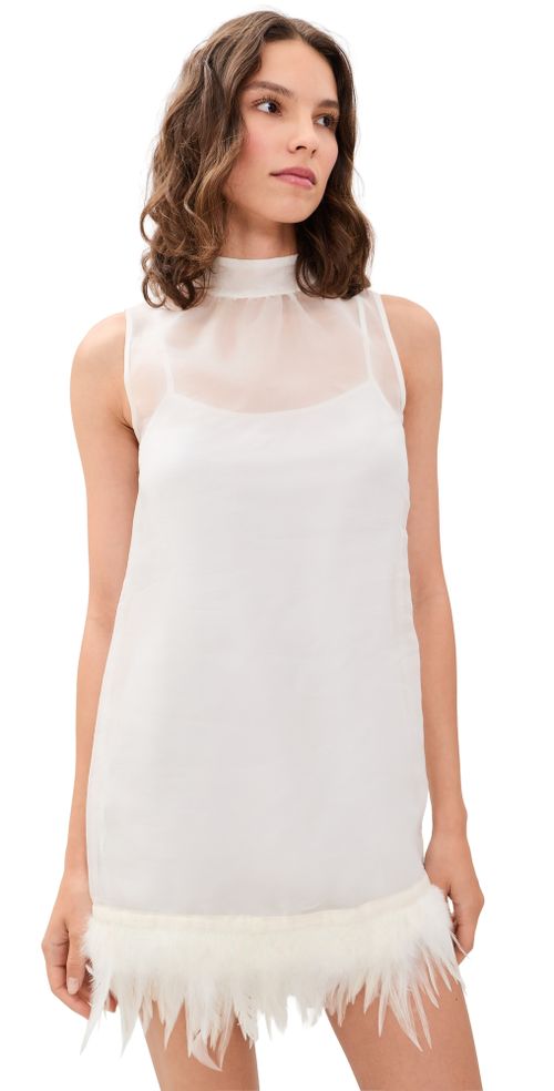 Albee Silk Mini Dress Ivory