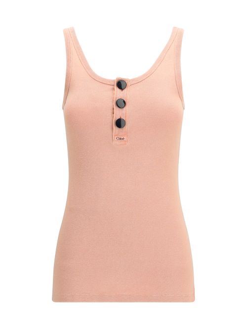 Ribbed Organic Cotton Tank Top — Pink