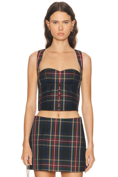 Retrofete OBERTEIL DONELLA in Black Tartan - Black. XS also in L, M