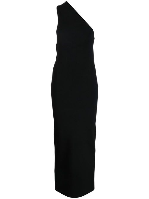 Persephone one-shoulder midi dress - Black
