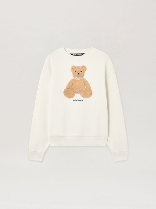 Bear Sweatshirt Man  Off White Brown