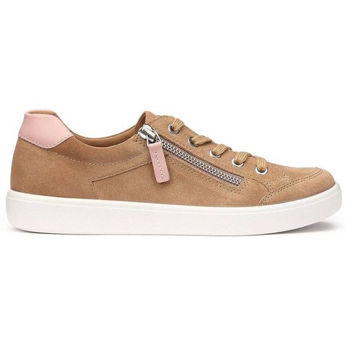 Hotter Women's Wide Fit 'Chase II' Trainers Flat in Came