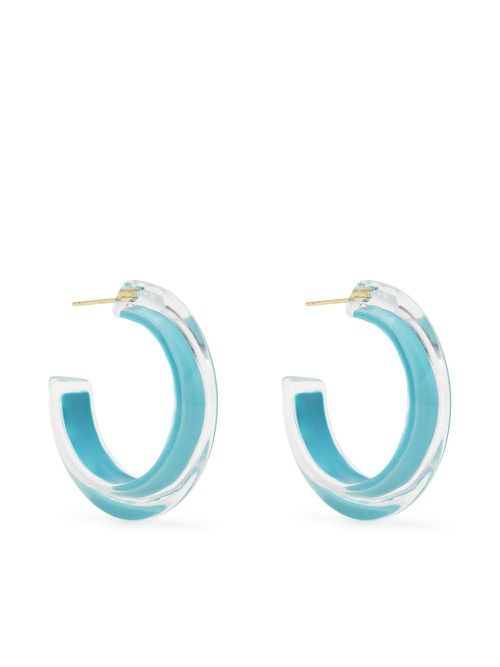Small Jelly hoop earrings - Blue
