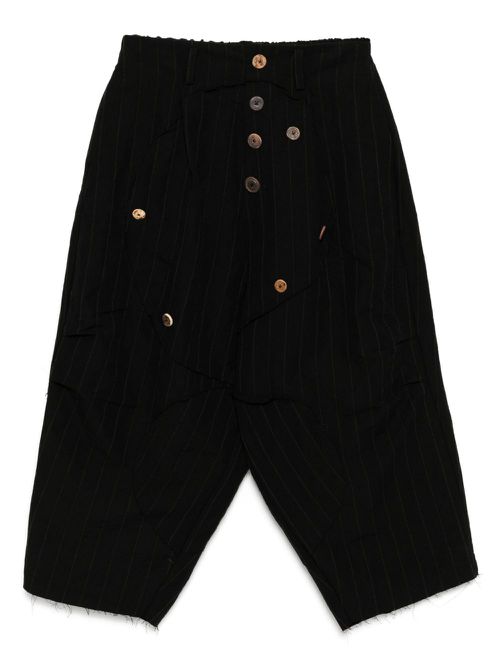 CHIAHUNG SU pinstriped trousers - Black