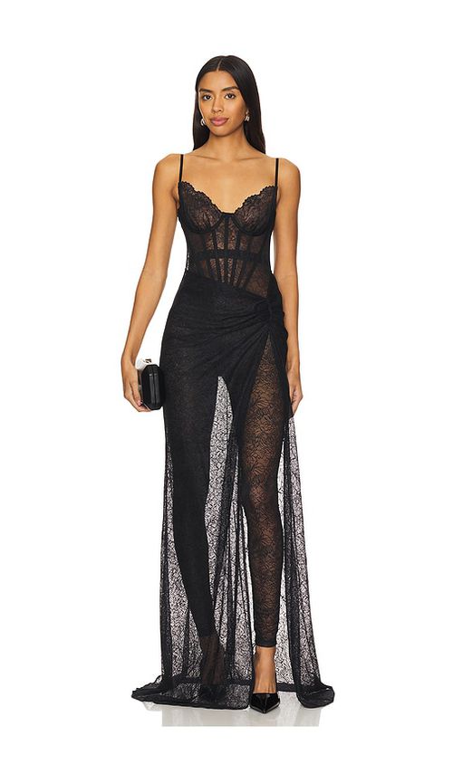 NBD Veronica Jumpsuit Gown in Black. L also in