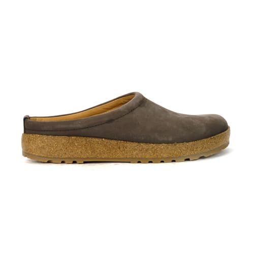 HAFLINGER Unisex Phillip Premium Leather Indoor/Outdoor Clogs, Color: Mocca