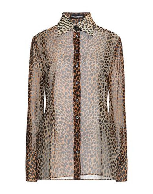Woman Shirt Beige Size 10 Silk