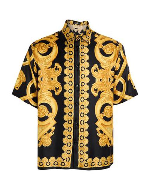 Man Shirt Yellow Size 38 Silk