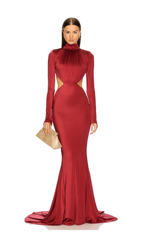 Michael Costello x REVOLVE Salima Gown in Red. L. Also in XS, S