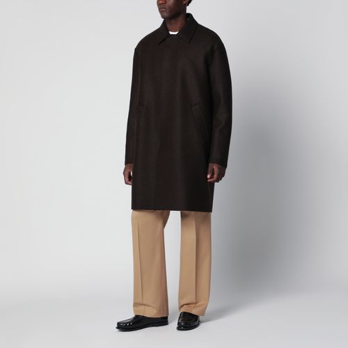 Dark brown wool coat