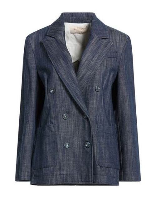Woman Blazer Blue Size 4 Cotton