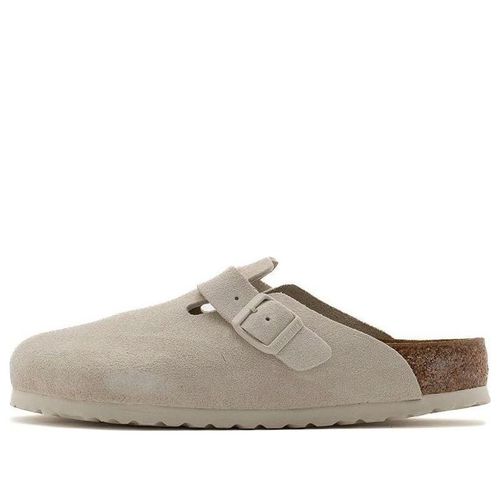 Boston Suede Leather Sandals 'Antique White'