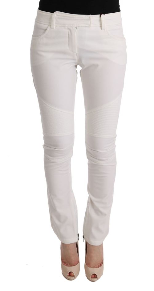 Cotton Slim Fit Trousers — White