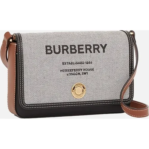 Burberry Women's Hampshire Horseferry Canvas Bag - Black - : UNI