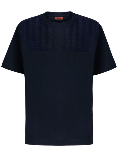 Zigzag cotton T-shirt - Black